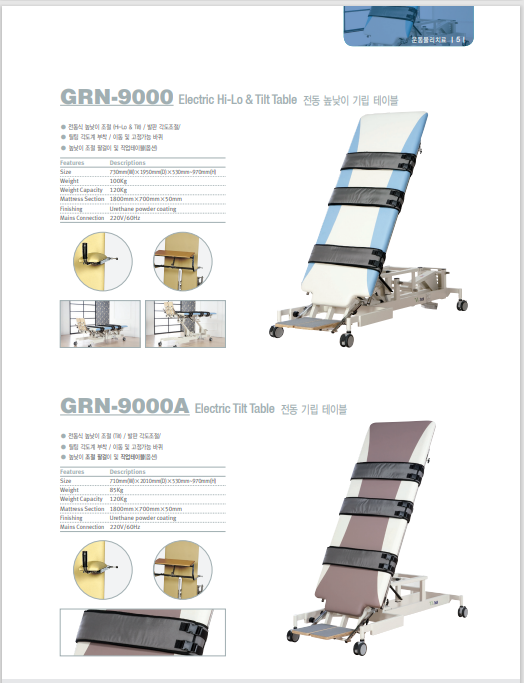 전동식틸팅테이블GRN-9000